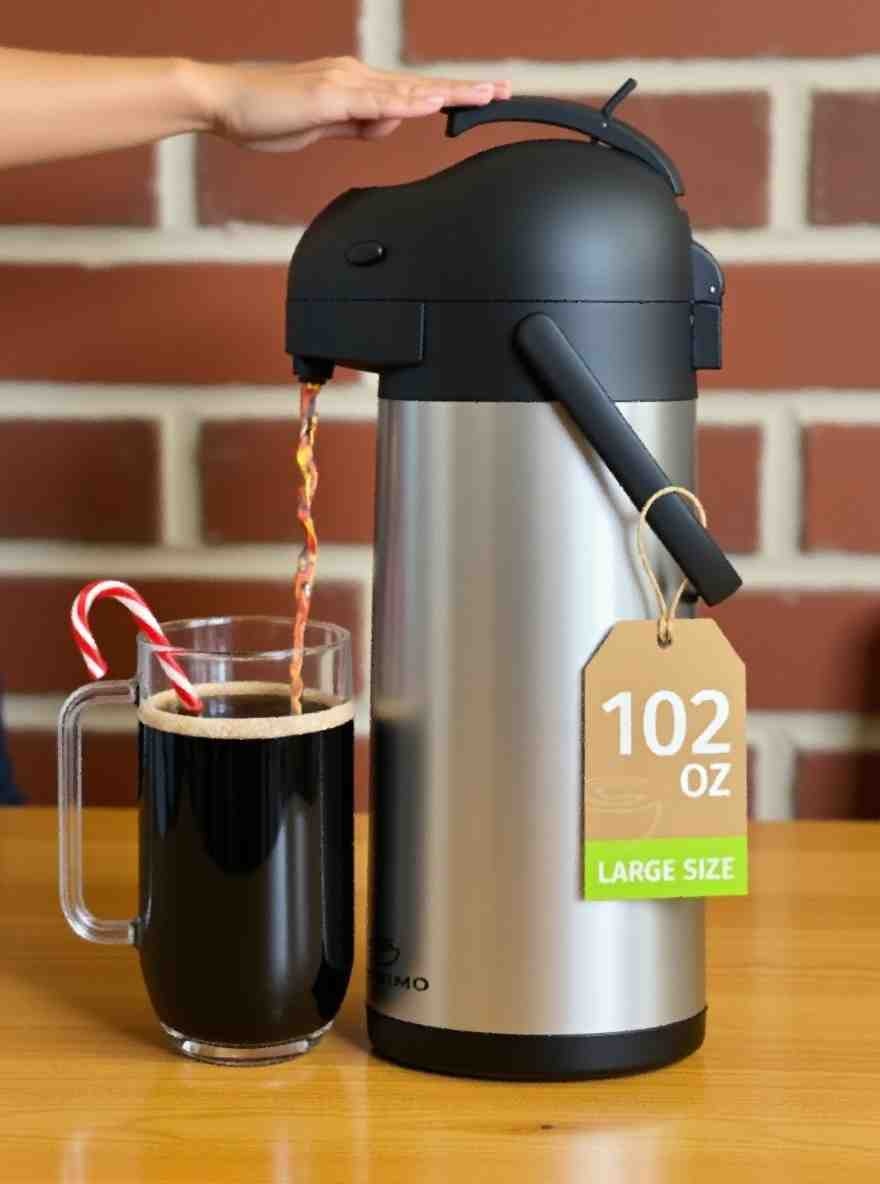 Cresimo 3L Stainless Steel Airpot Coffee Carafe