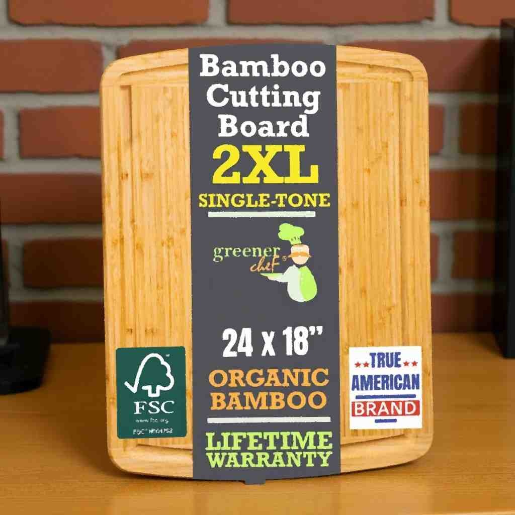 Greener Chef 24 Inch Extra Large Bamboo Cutting Board