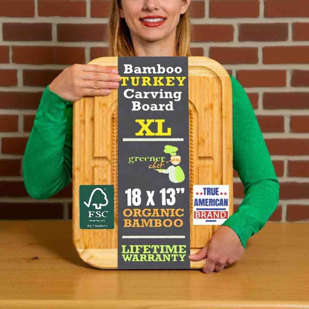 Greener Chef XL Bamboo Carving Board