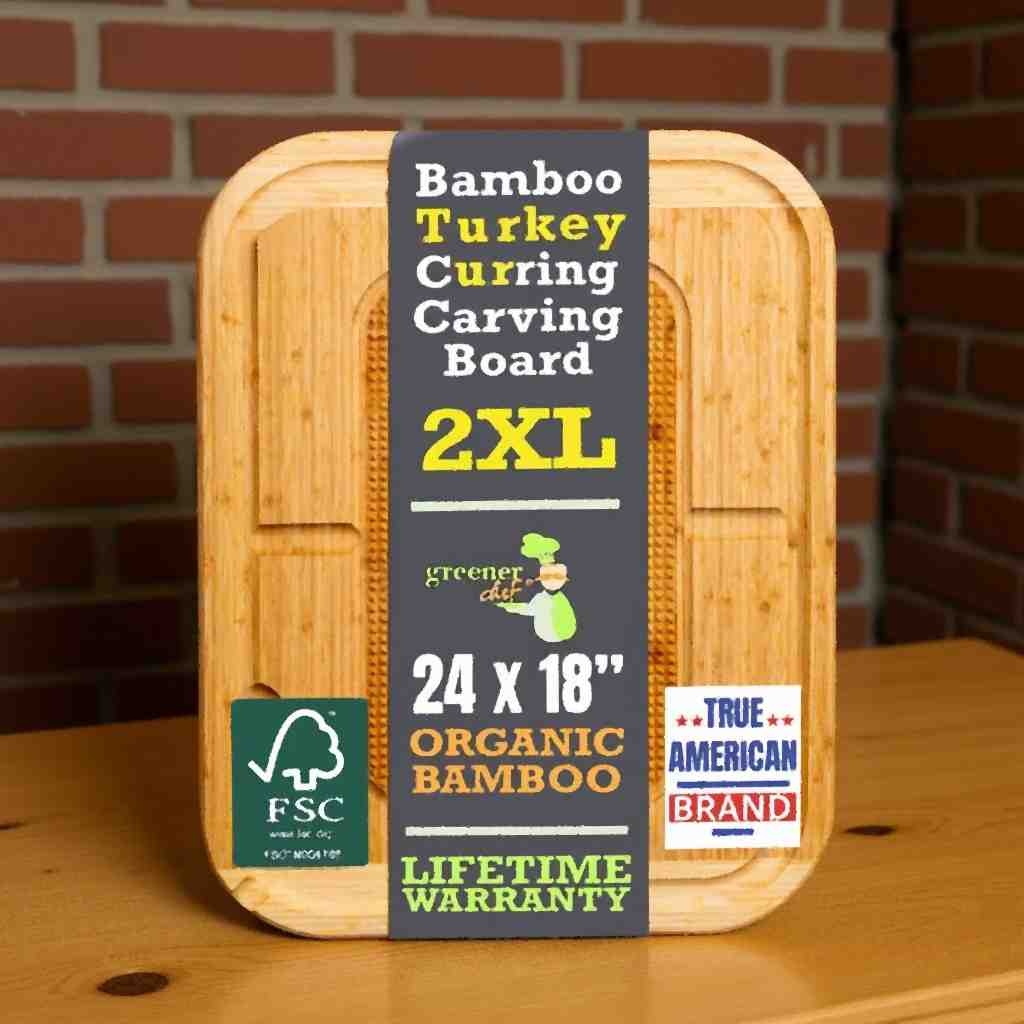 Greener Chef 24 Inch Bamboo Carving Board