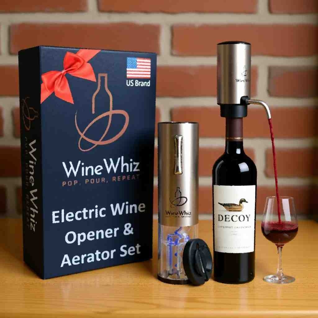 WineWhiz Electric Wine Aerator and Opener Set