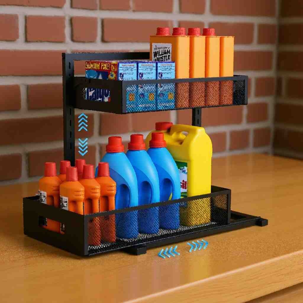 Adjustable Under Sink Pull Out Organizer