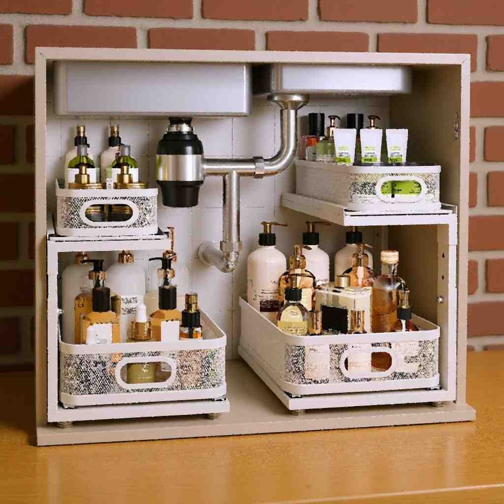 Corbyles 2 Pack Under Sink Organizer