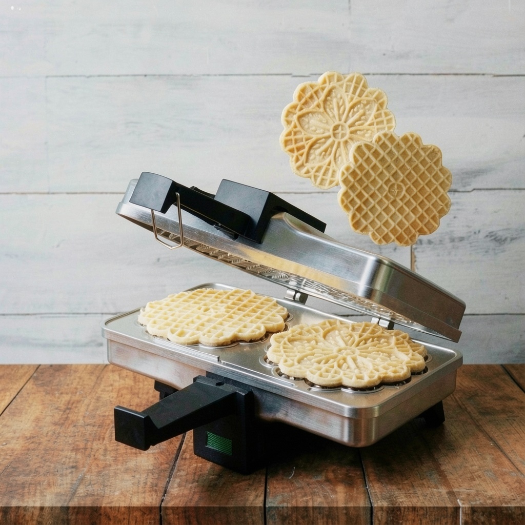 Polished Electric Pizzelle Maker