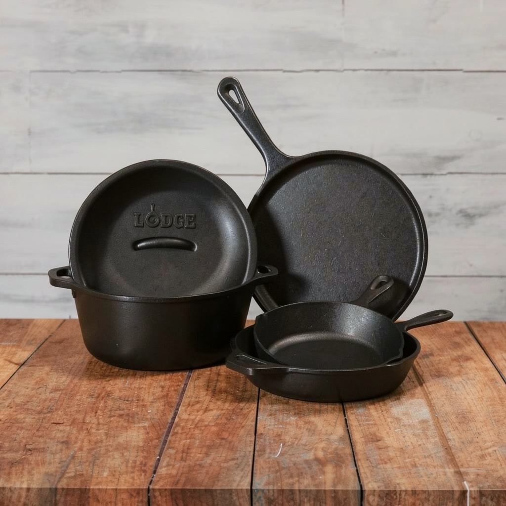 Lodge Pre-Seasoned Cast Iron 5 Piece Set