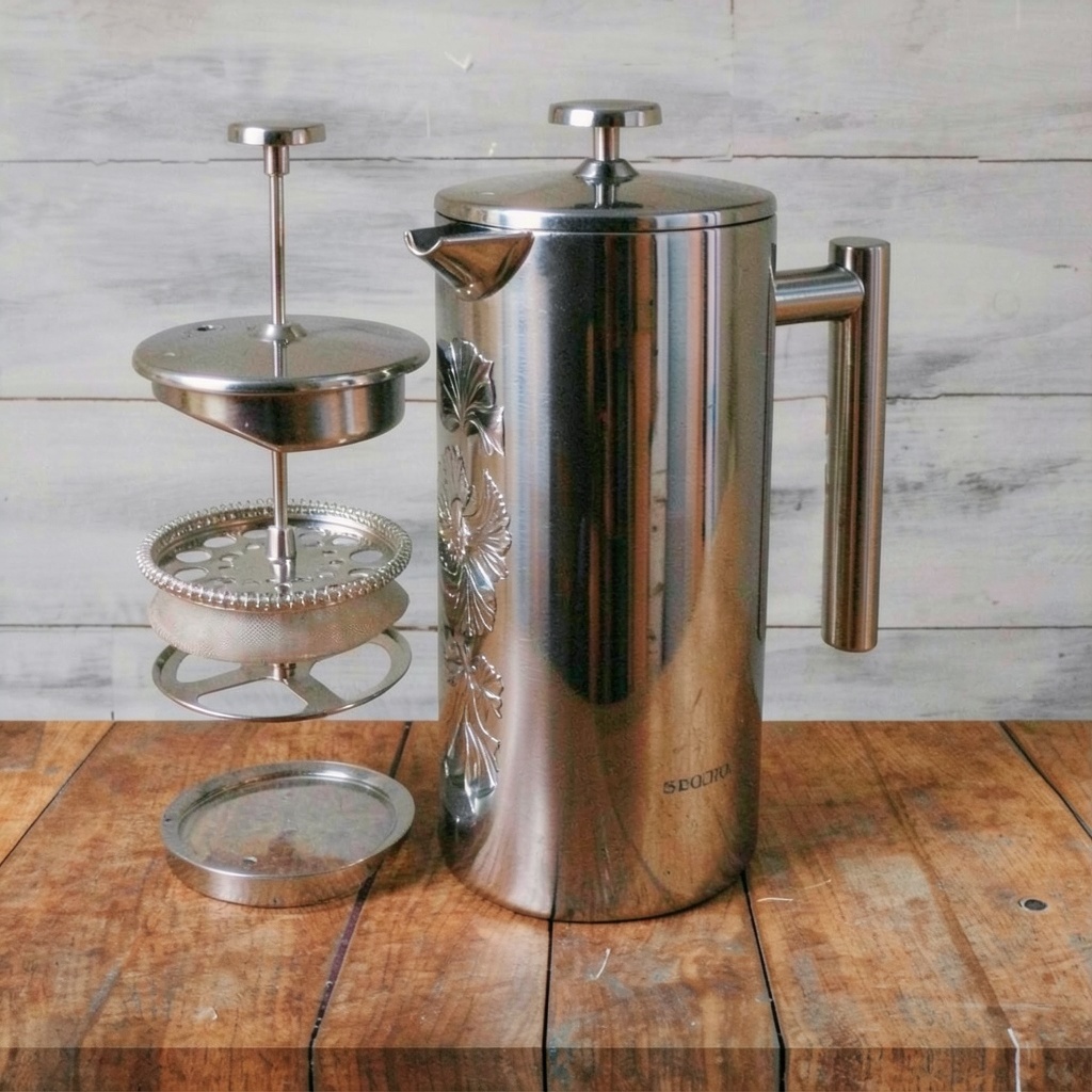 Secura French Press 34oz, Stainless Steel, 2 Extra Screens