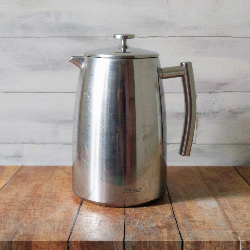 Secura French Press 50oz – Stainless Steel – Extra Screen