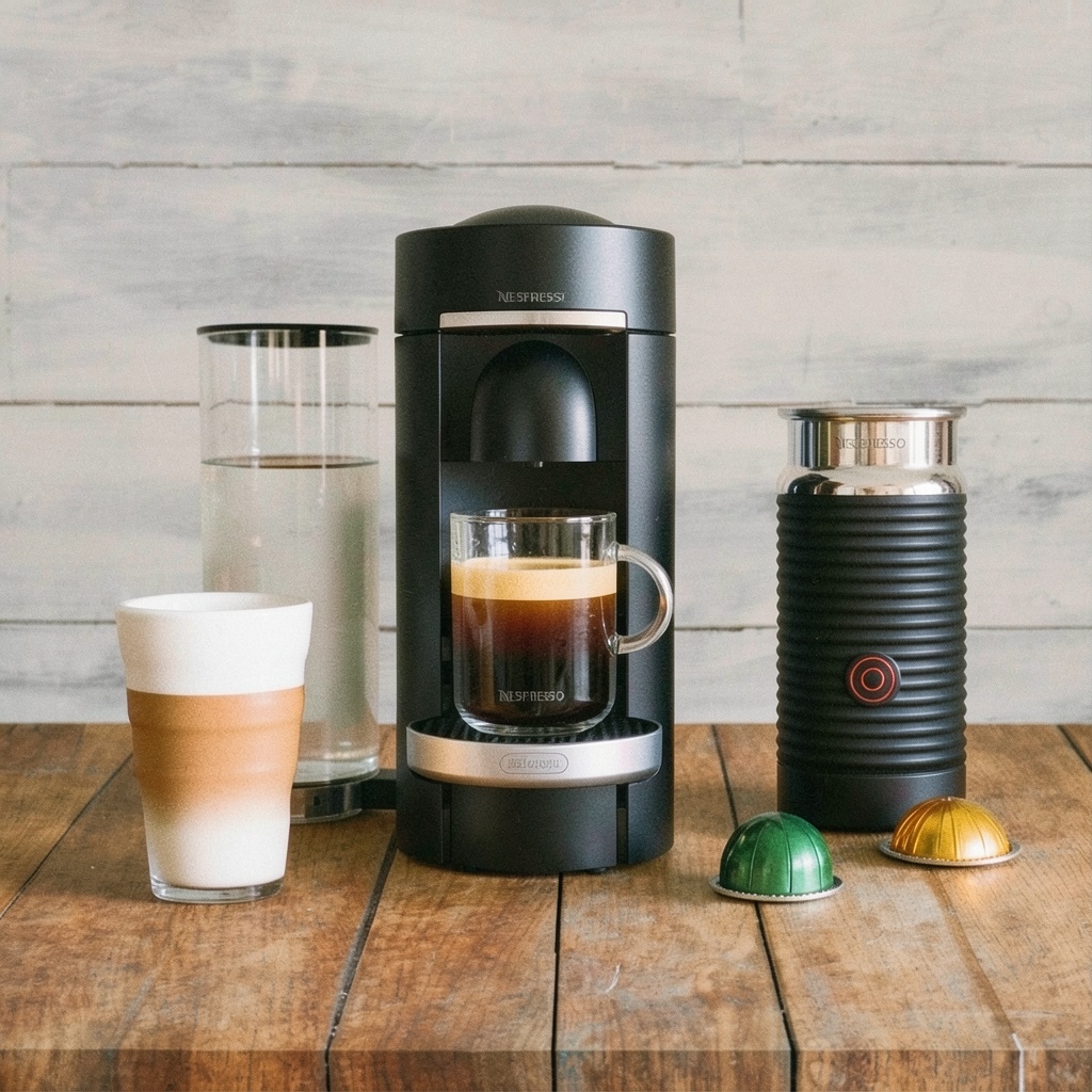 Nespresso VertuoPlus Deluxe Bundle by De'Longhi