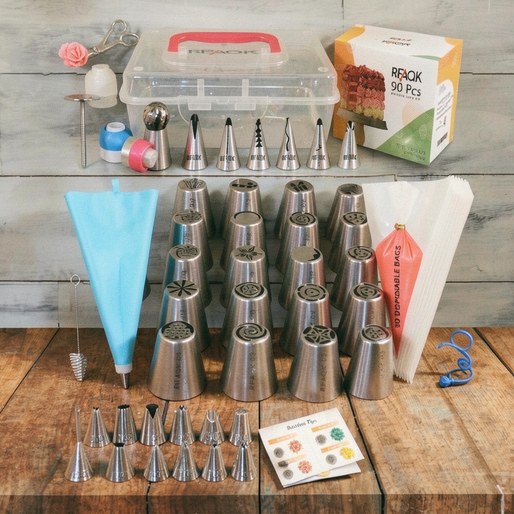 RFAQK 90PCs Flower Making Piping Tips Set