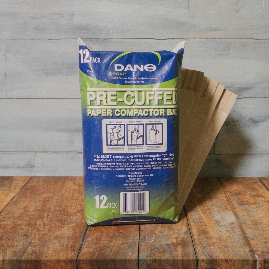 Dano Pre-Cuffed Paper Trash Compactor Bags