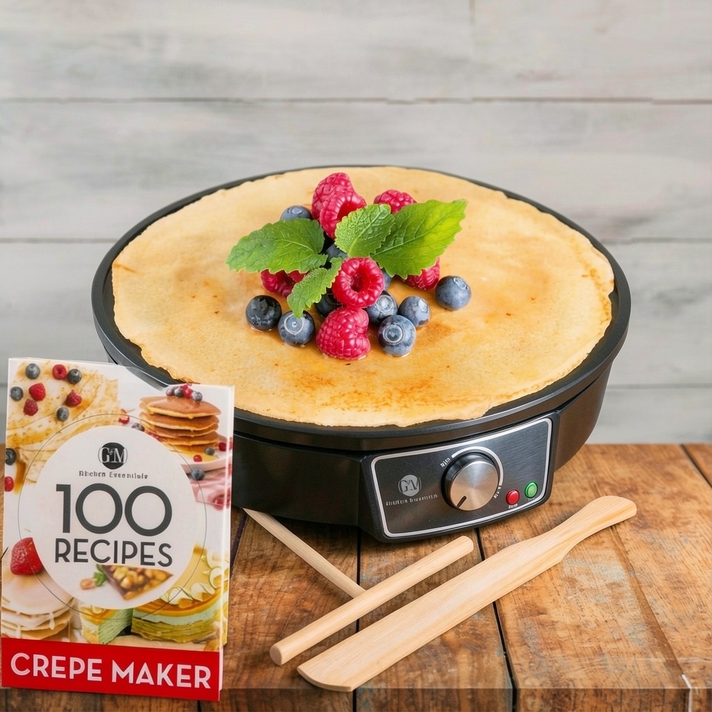Crepe Maker Machine, 12” Nonstick Electric Griddle