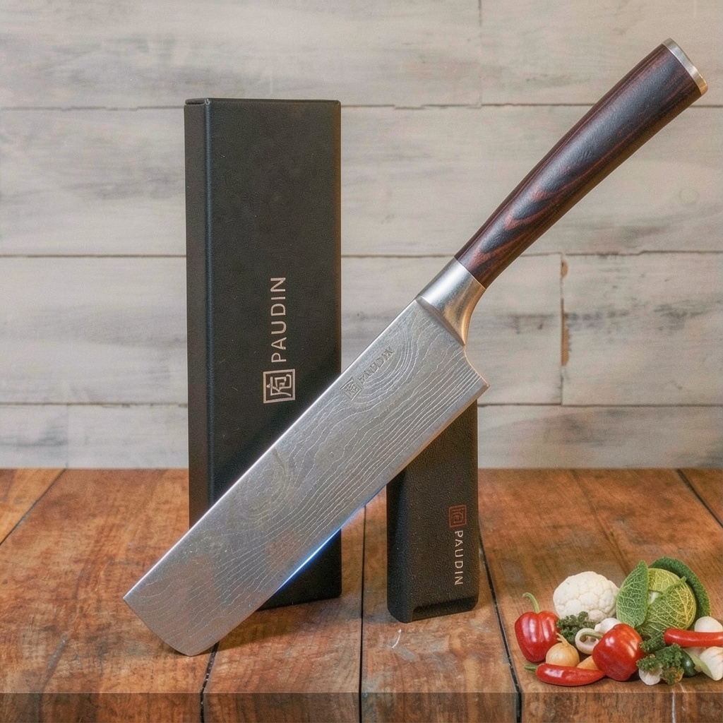 PAUDIN Nakiri Knife – 7" Razor Sharp