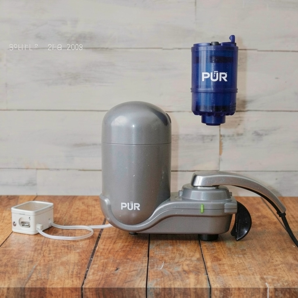 PUR Plus Vertical Faucet-Mount Filtration System (Grey)