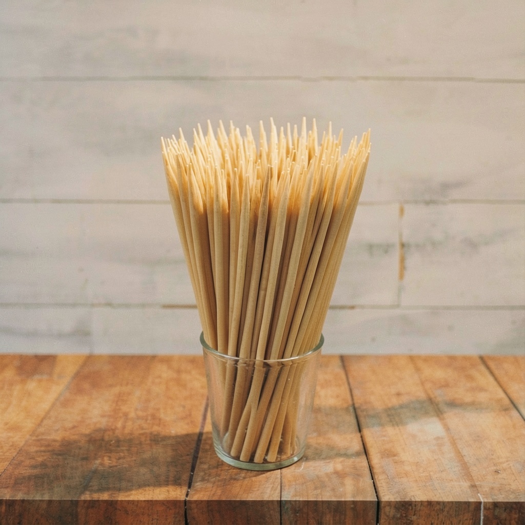 HOPELF 6" Natural Bamboo Skewers