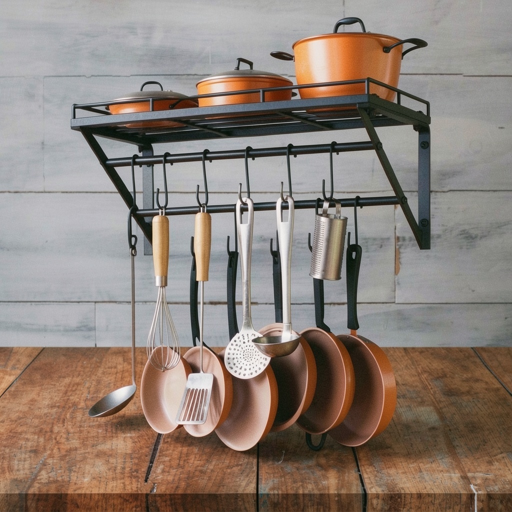 OROPY 23" Wall Mounted Pot Rack Shelf