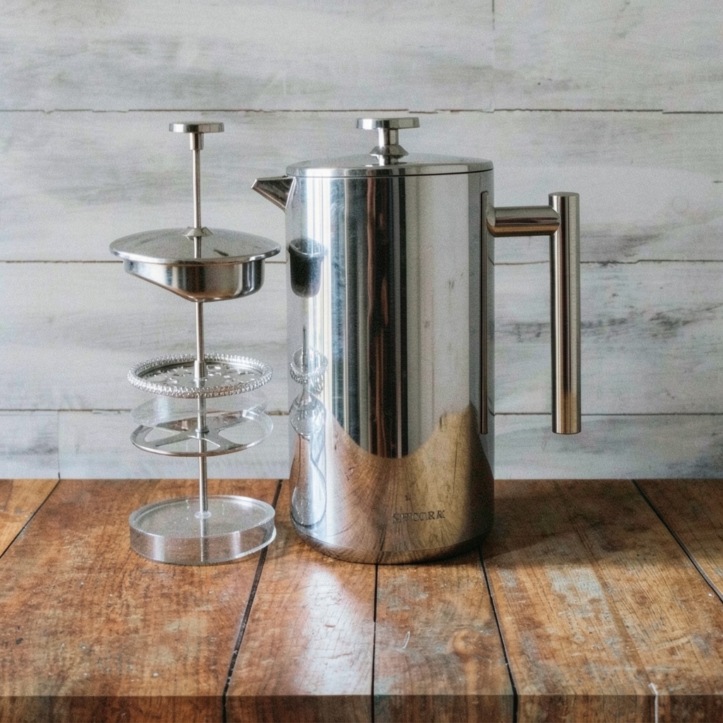 Secura French Press 50oz, Double-Wall Stainless Steel