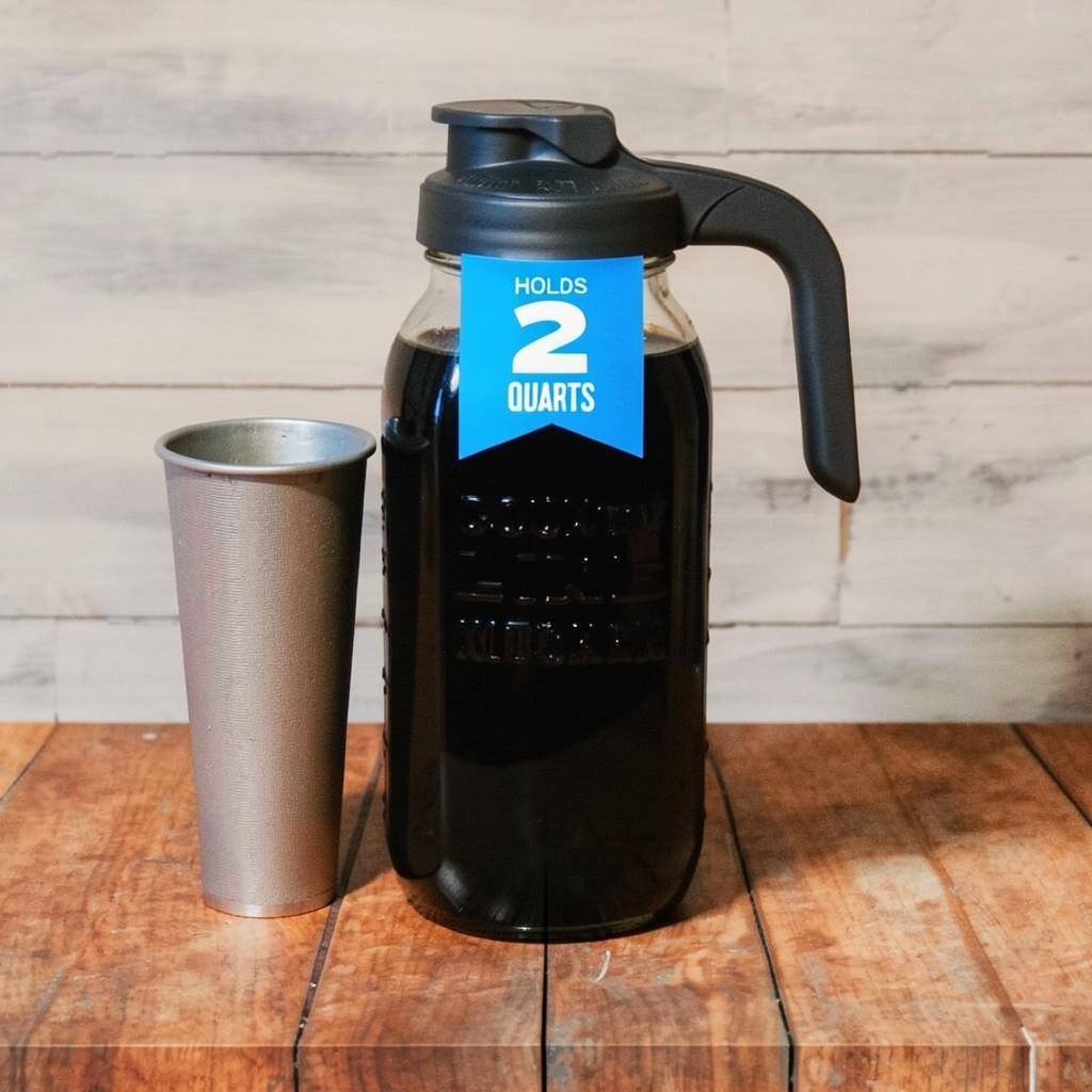 County Line Kitchen Glass Cold Brew Coffee Maker, 2 Quart