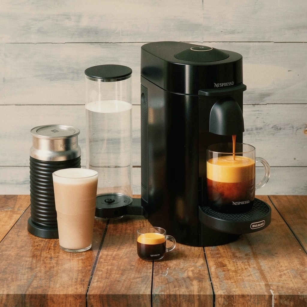 Nespresso VertuoPlus w/ Milk Frother by De'Longhi