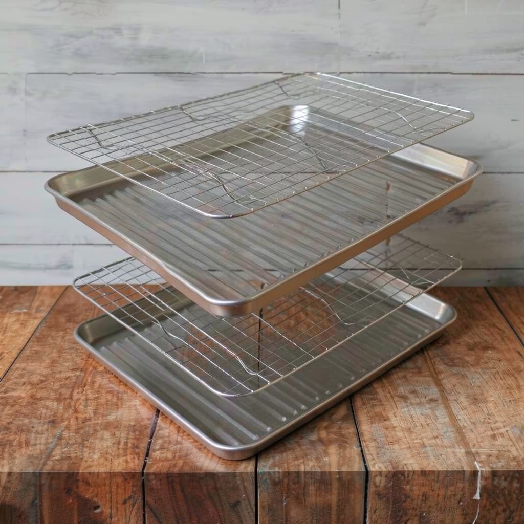 ROTTAY Baking Sheet with Rack Set (2 Pans + 2 Racks)