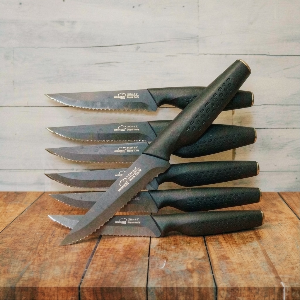 Amorston Stainless Steel Steak Knives (8pc)