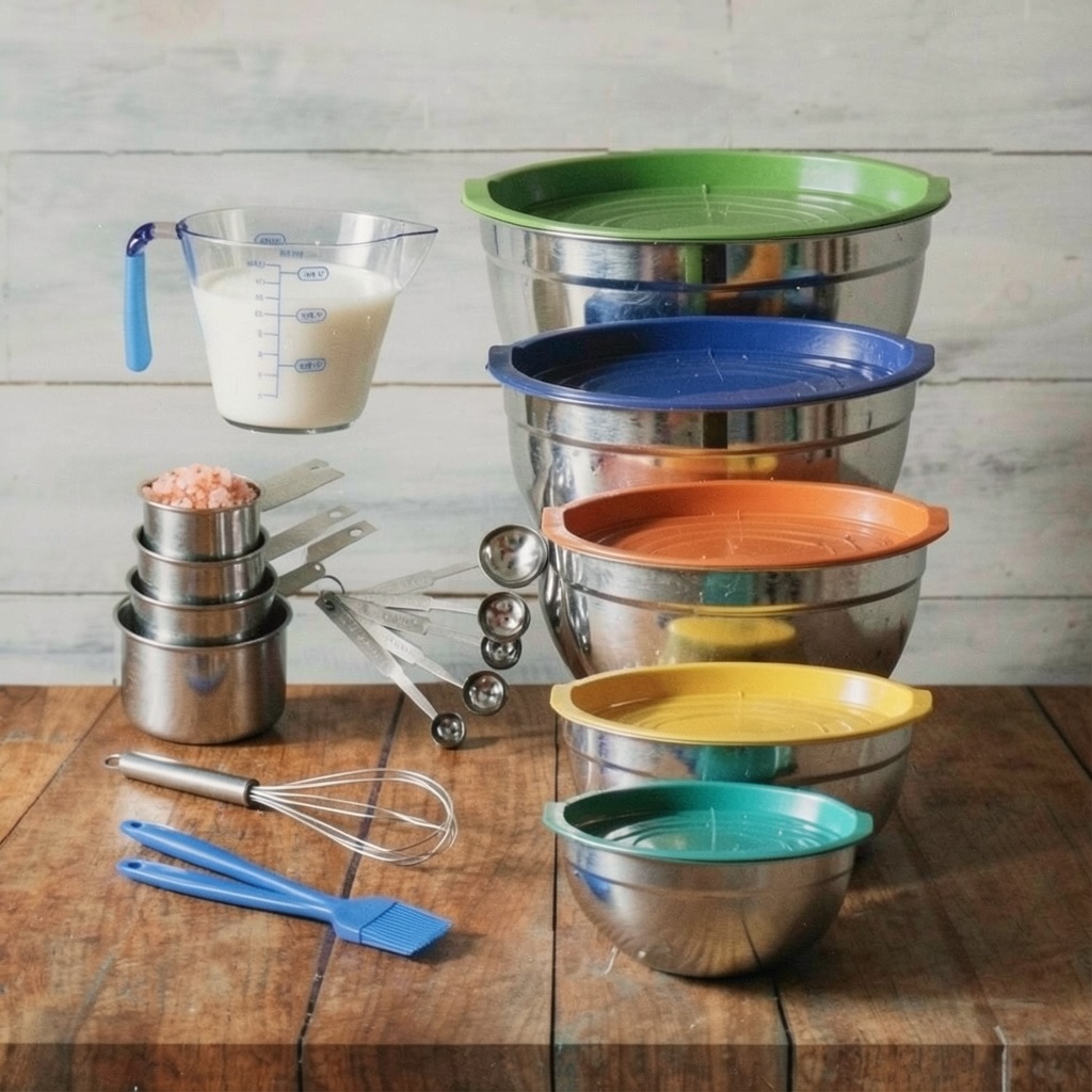 MIKULA 22PCS Stainless Steel Mixing Bowl Set