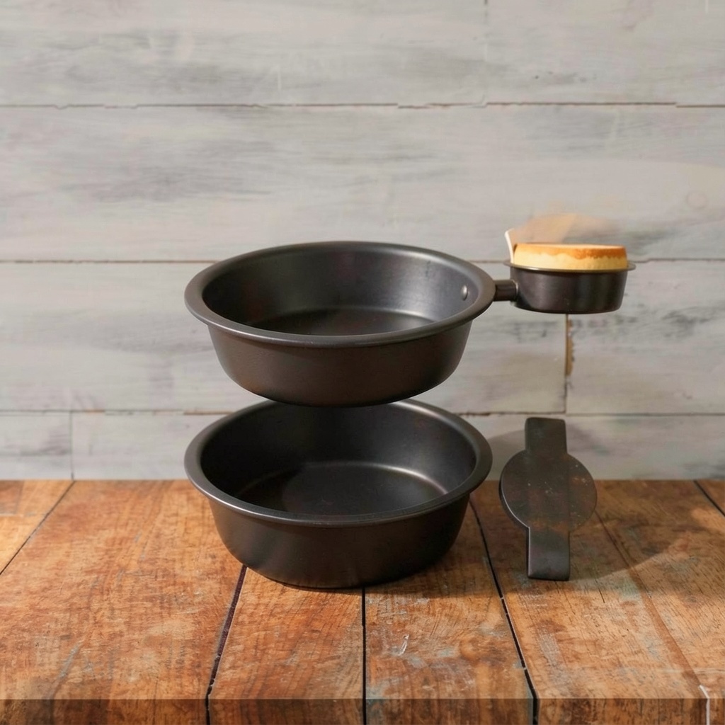 HONGBAKE 8" Round Cake Pan Set with Parchment