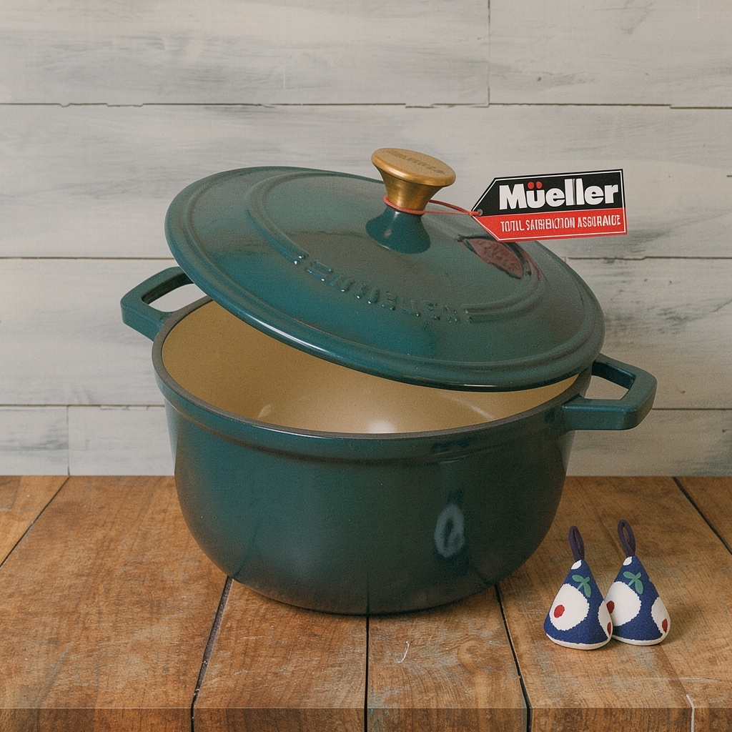 Mueller DuraCast 6 Quart Enameled Cast Iron Dutch Oven