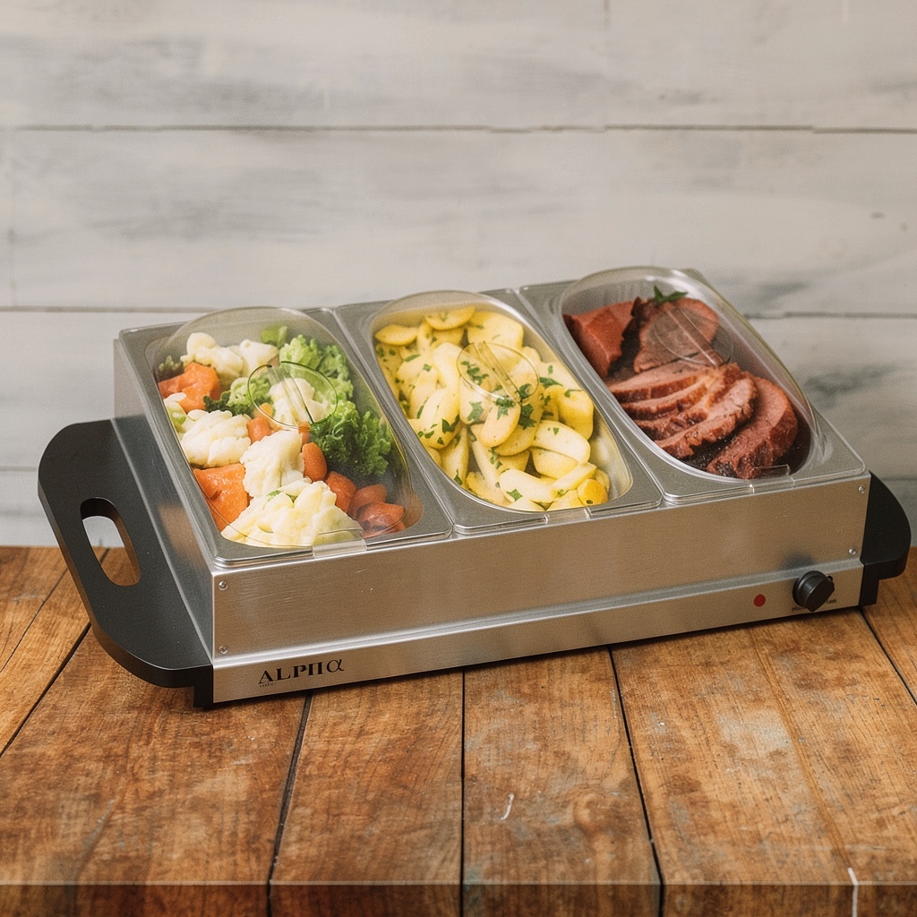 Alpha Living 3x2.5 QT Electric Food Warmers