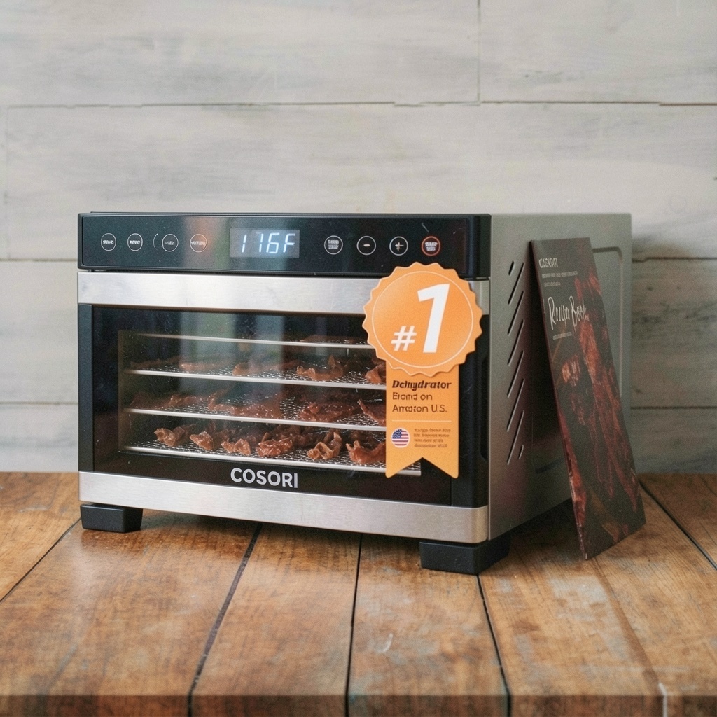 COSORI Food Dehydrator for Jerky, 176°F, 5 Stainless Steel Trays