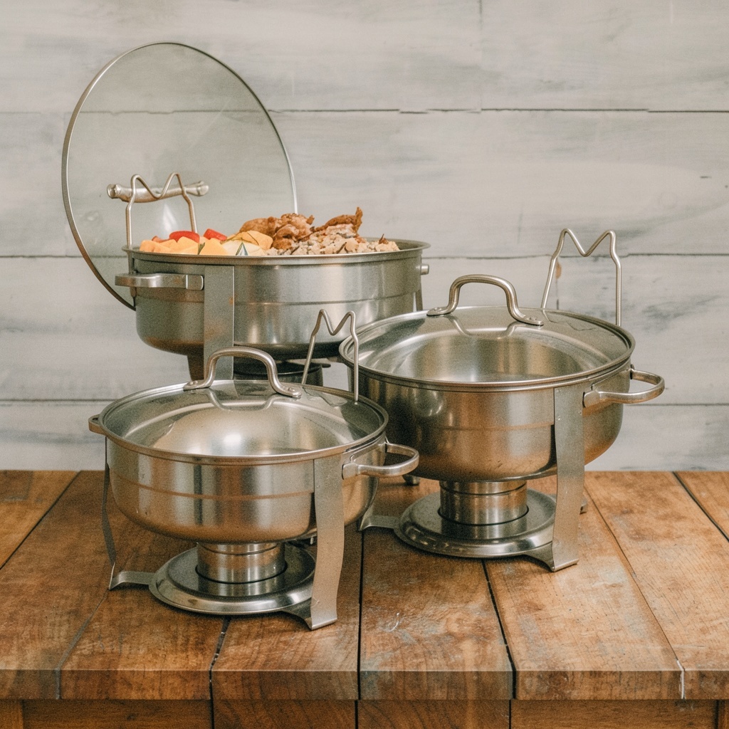 Kook Chafing Dish Buffet Set, 4.5 Qt, Set of 3