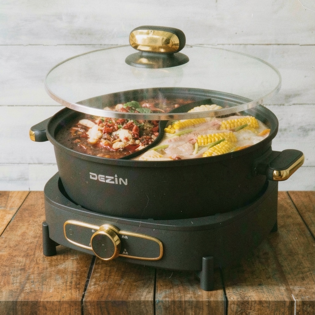 Dezin Hot Pot Electric with Divider, 6L