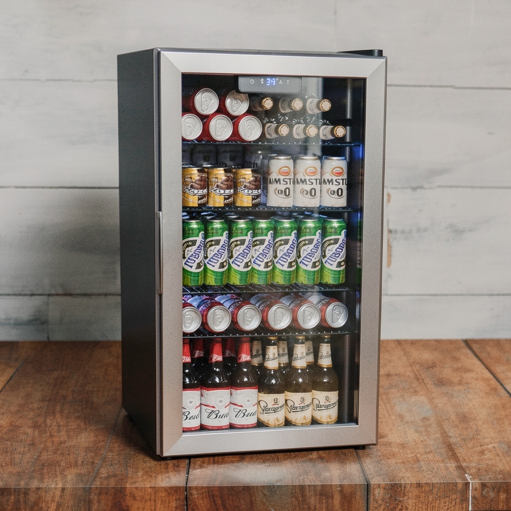 Beverage Refrigerator Cooler – 126 Can Mini Fridge