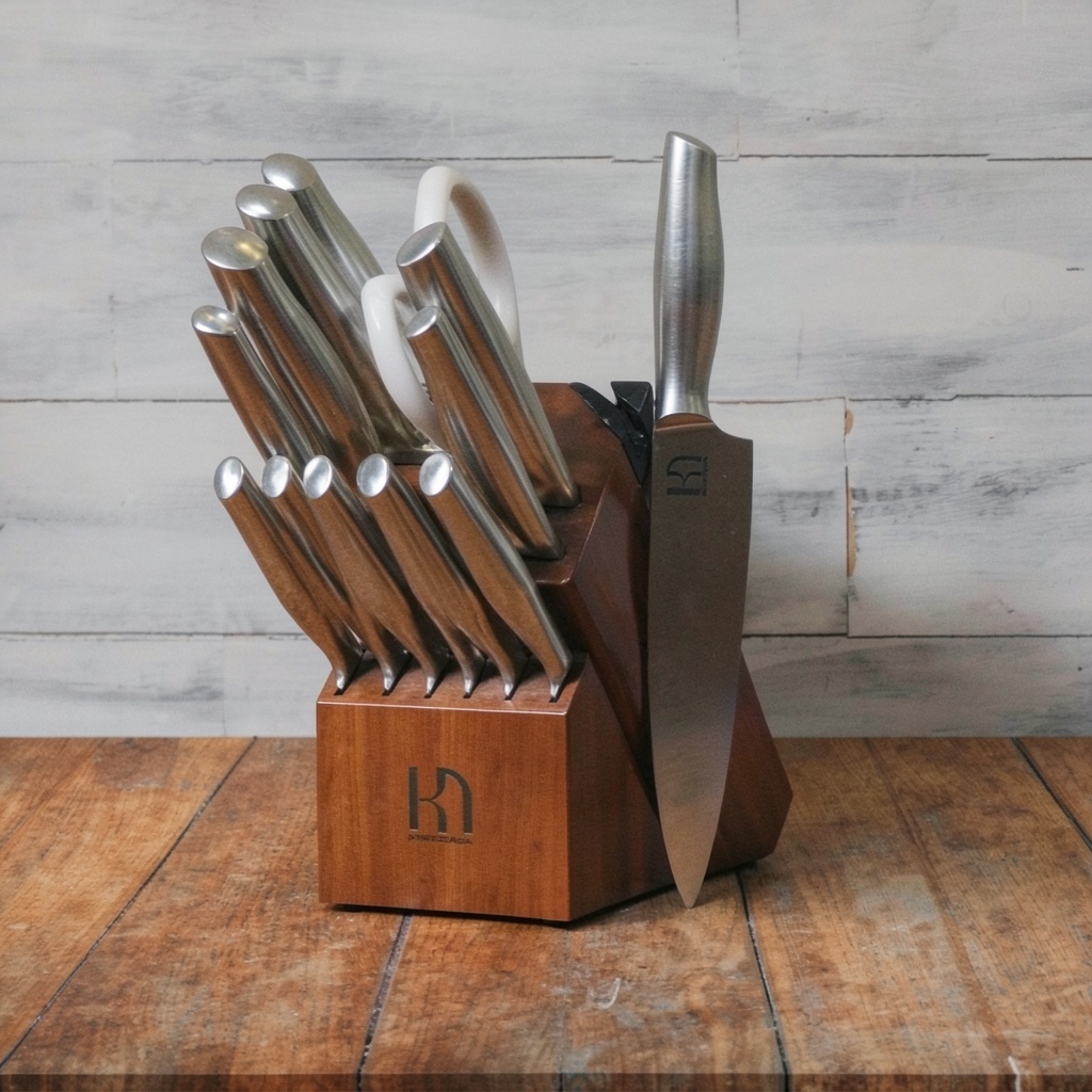 KnifeSaga 14-Piece Japanese Steel Knife Set