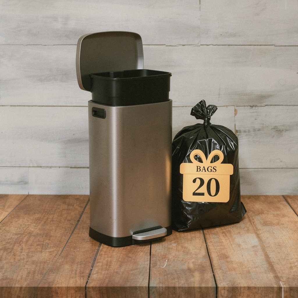 13 Gallon Trash Can with Lid, 50L Stainless Steel