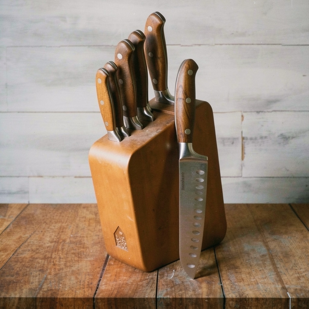 Bloomhouse 7-Piece Olive Wood Knife Set