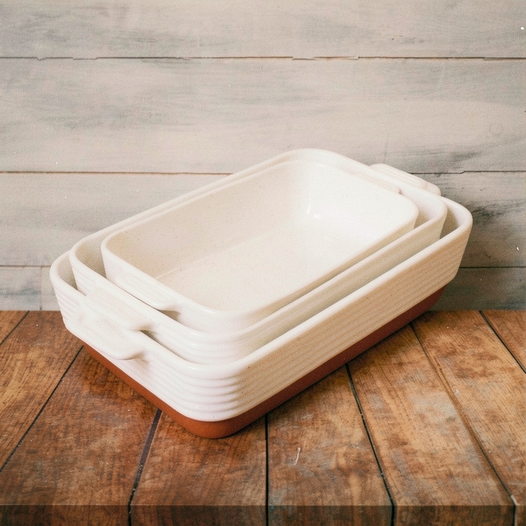 MALACASA Casserole Dishes Set of 3