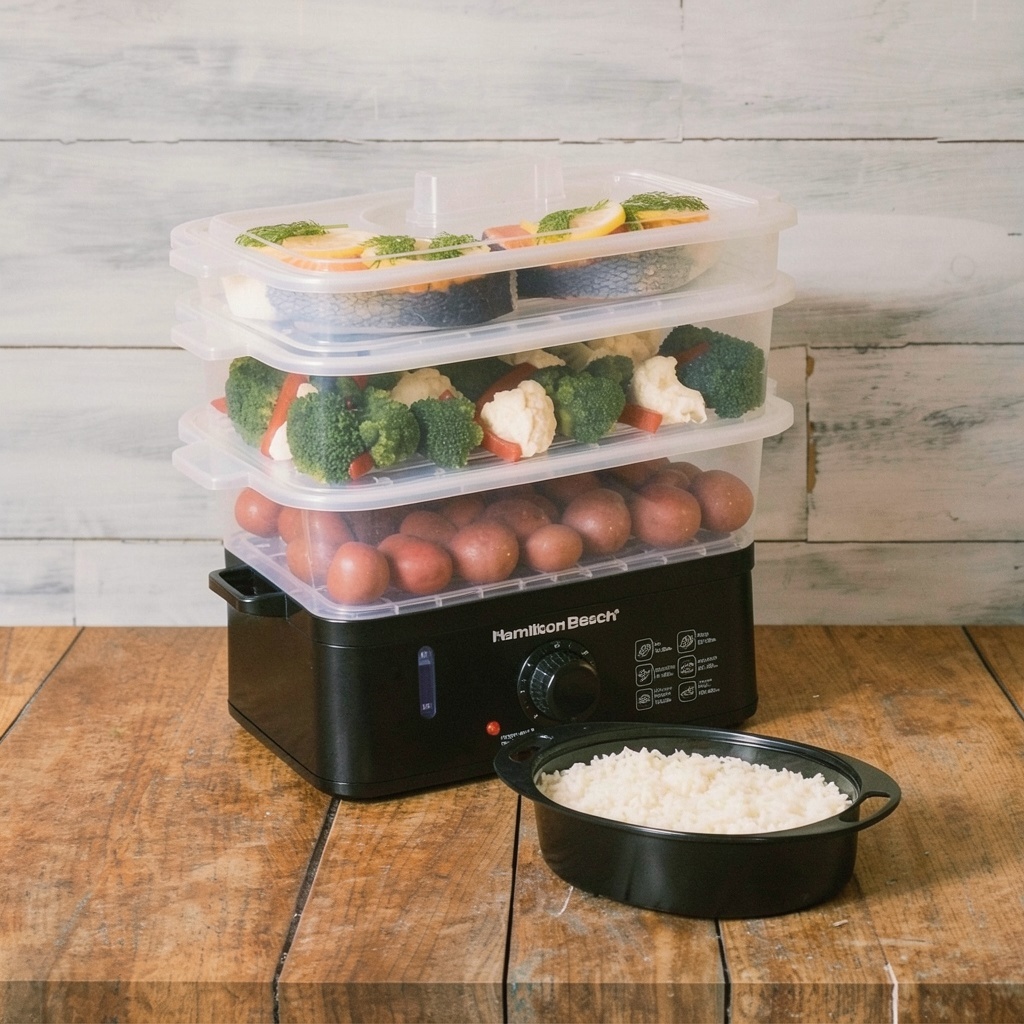 Hamilton Beach 9.5QT 3-Tier Food Steamer