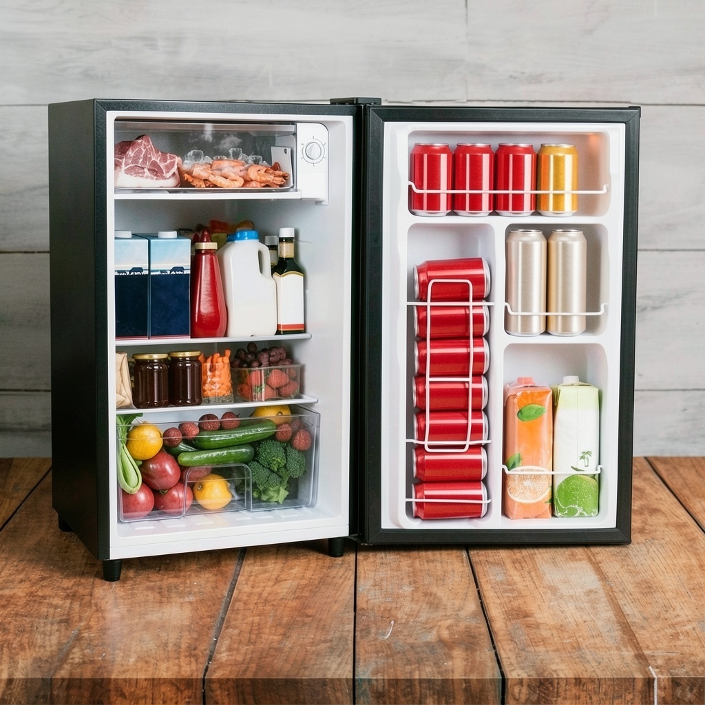 Sweetcrispy 3.2 Cu.Ft Mini Fridge with Freezer