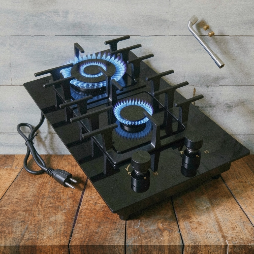 2 Burner Gas Stove Propane Cooktop