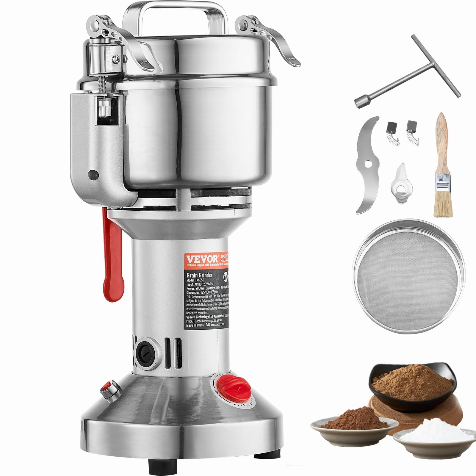 VEVOR 550g Electric Grain Mill Grinder