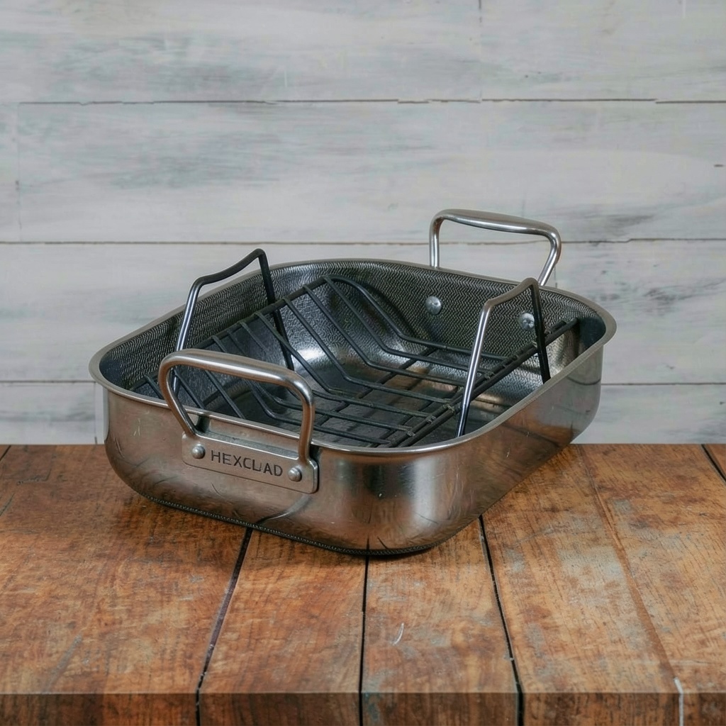 HexClad Hybrid Nonstick Small Roasting Pan