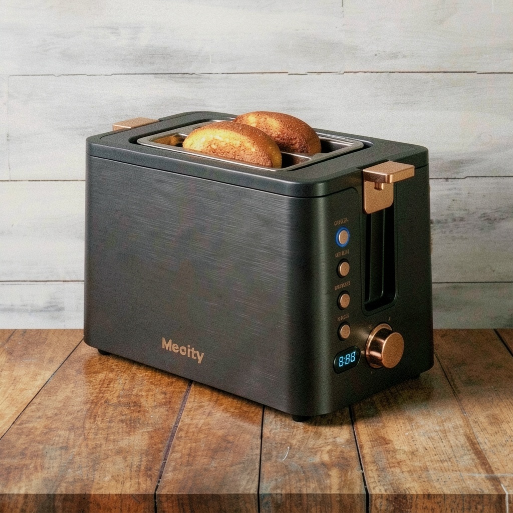 Mecity Toaster 2 Slice Stainless Steel