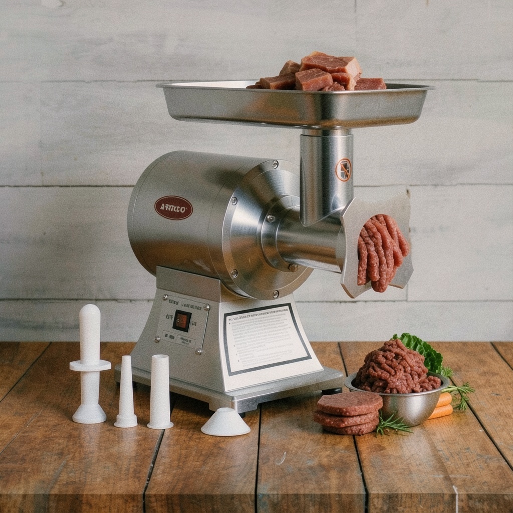 Commercial Meat Grinder #12, 0.9HP Heavy Duty Stainless Steel