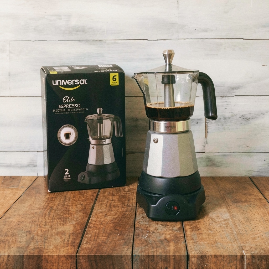 universal Electric Coffee Maker (6 Cups), Cuban Moka Pot