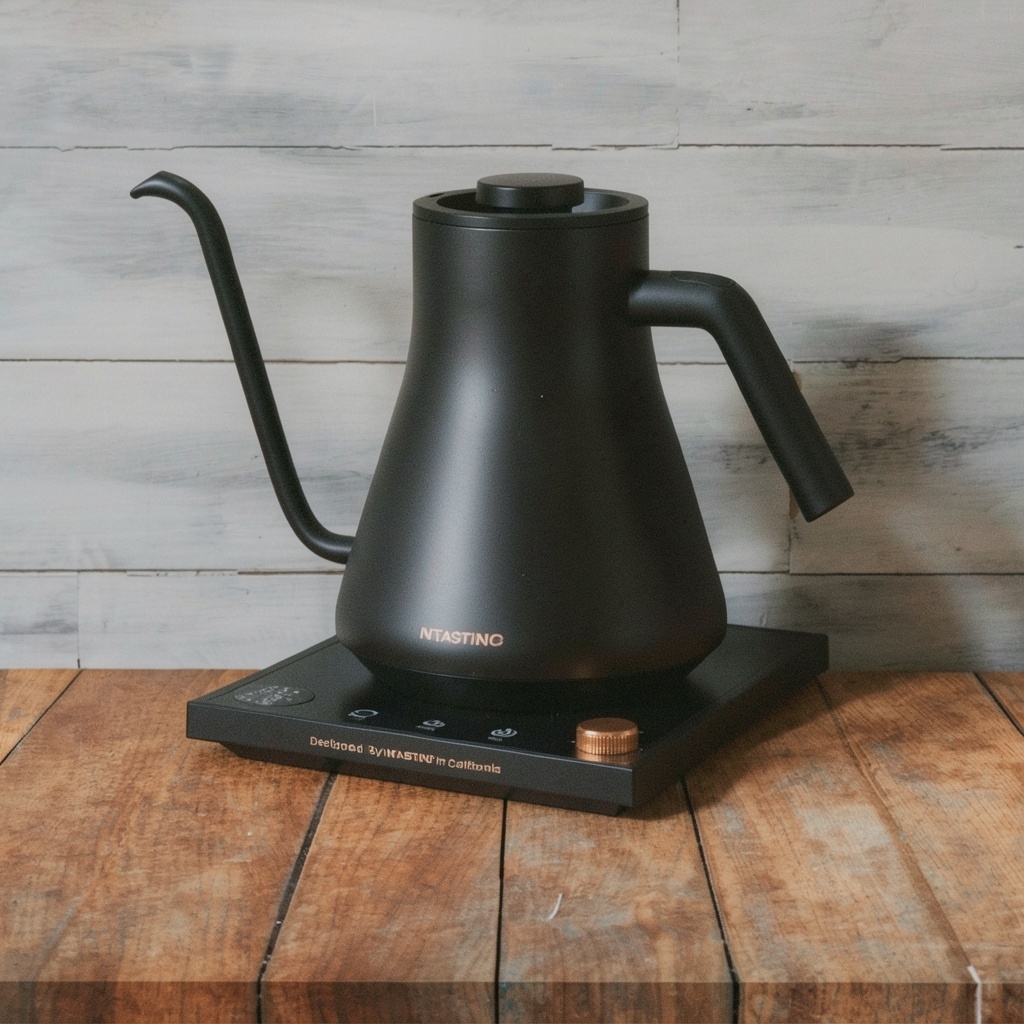 Gooseneck Kettle, Black, 0.9L