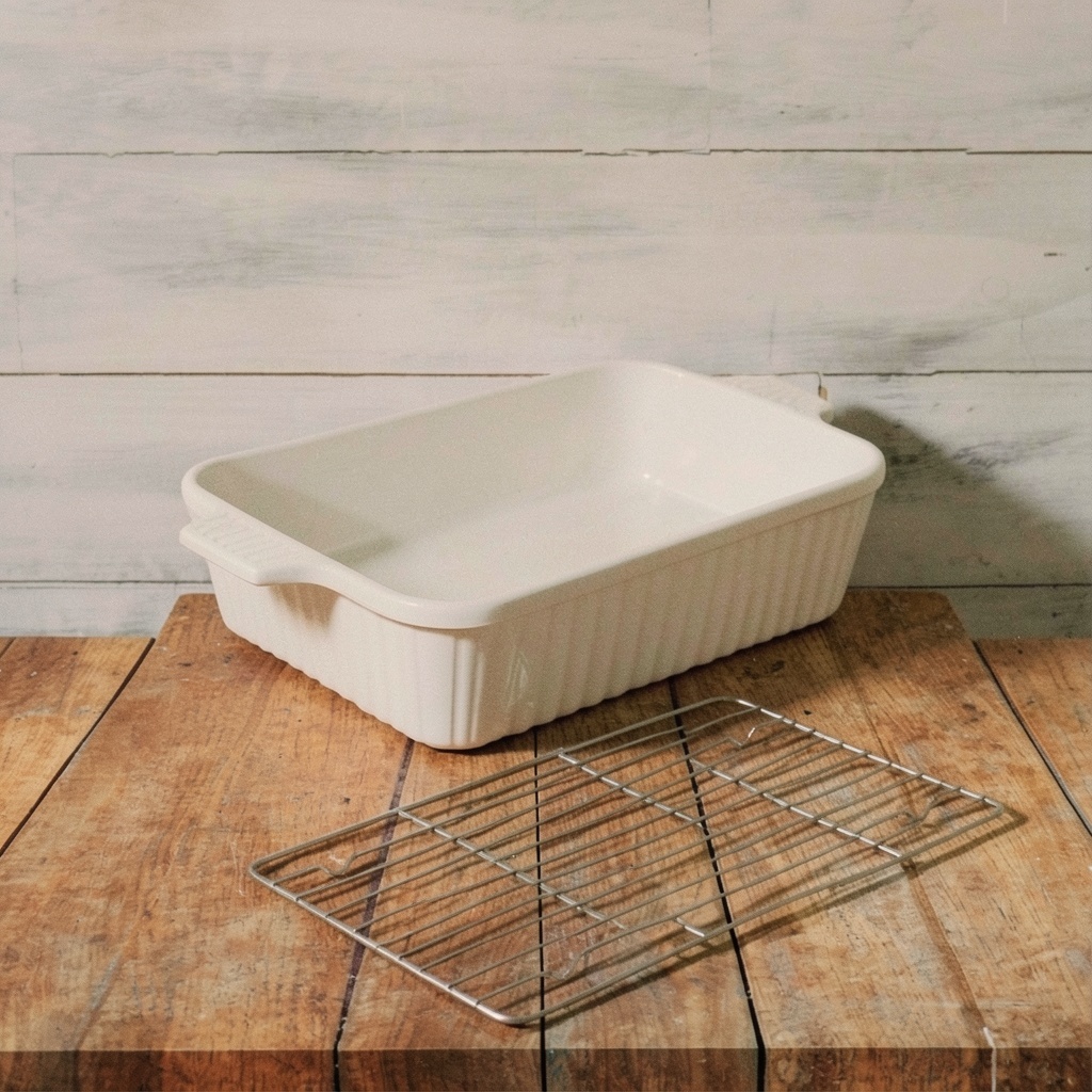 MALACASA 4.4 QT Baking Dish with Rack