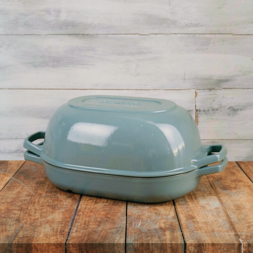 Enameled Cast Iron Oval Dutch Oven Pot (7qt)