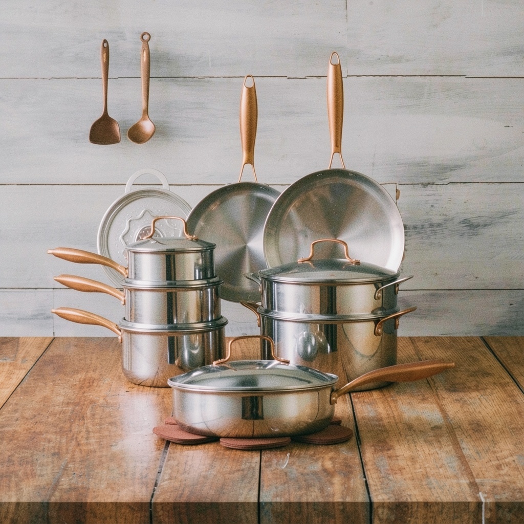 CAROTE 23PCS Tri-Ply Stainless Steel Set