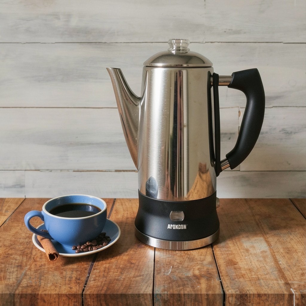 Electric Coffee Percolator Stainless Steel (12 Cup, No Aluminum)