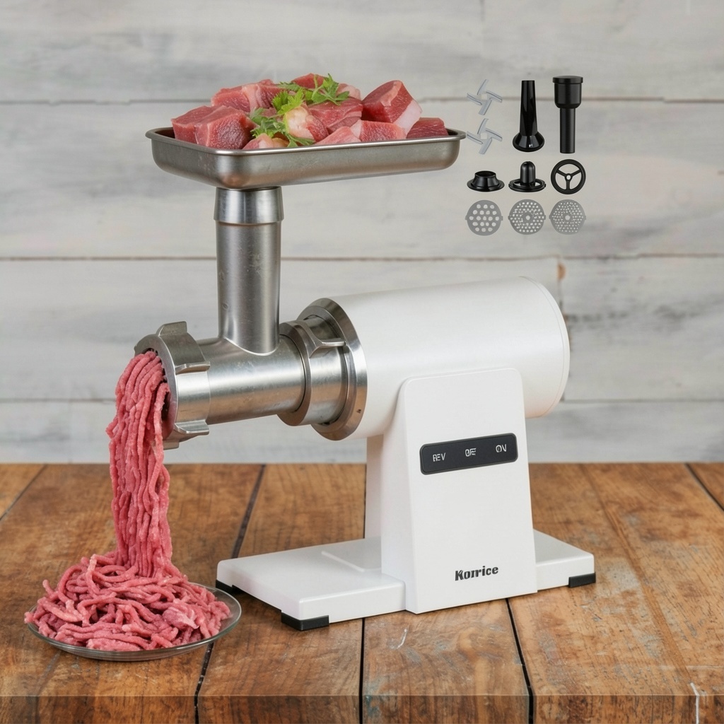 Electric Meat Grinder with Sausage & Kubbe Kit